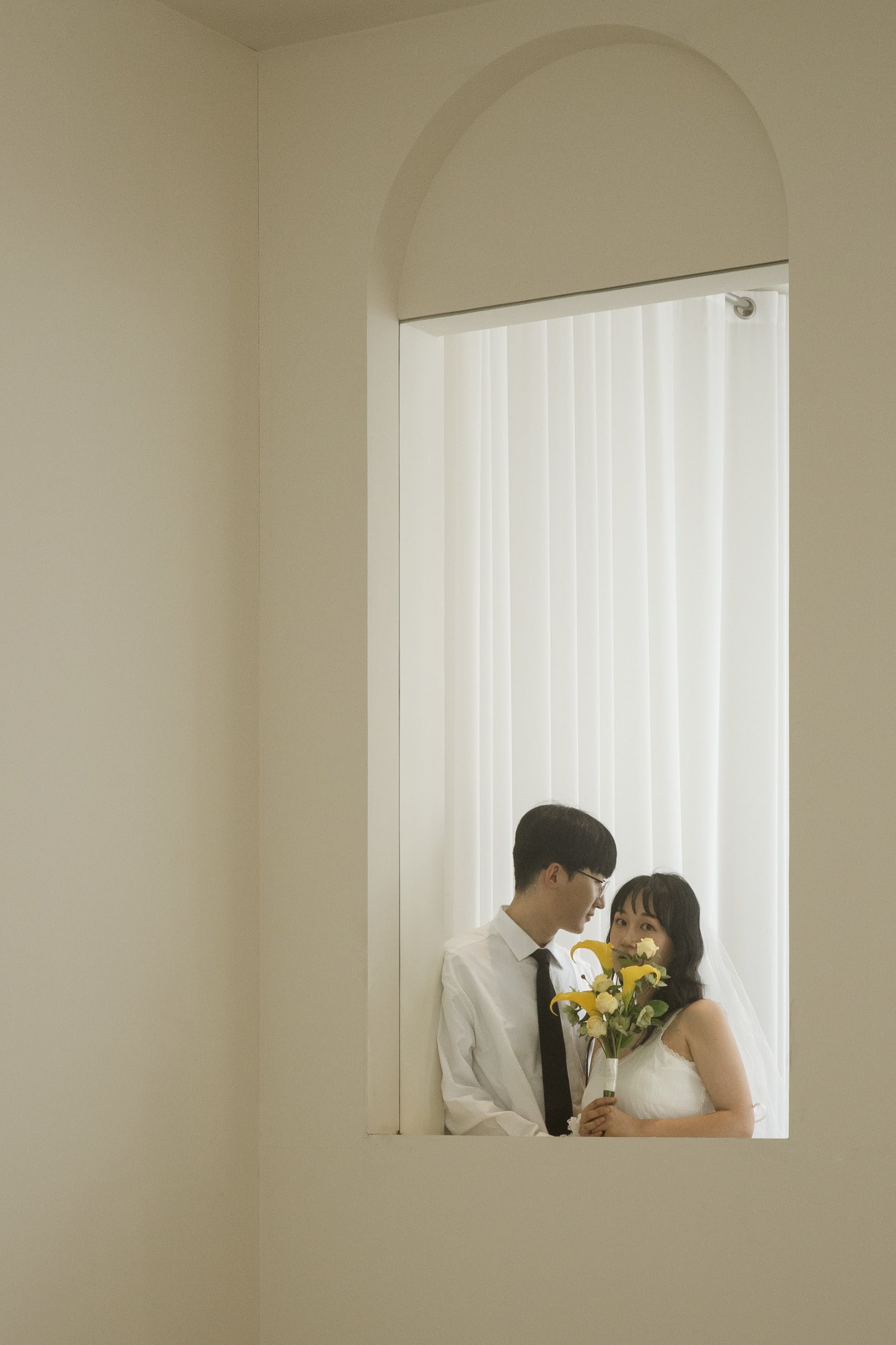 Avant-garde couple portrait